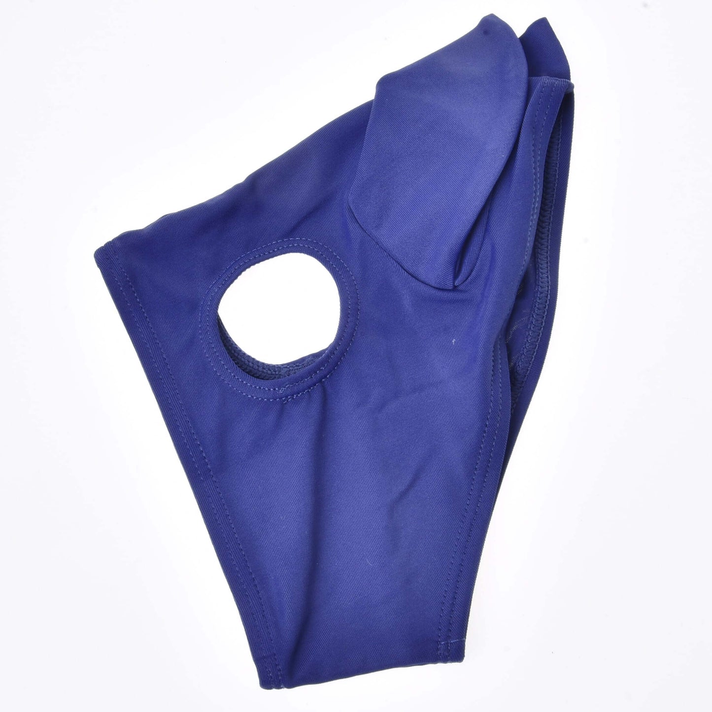 Maska s ušami LarDen od Hobby Horse LarDen s pútkom na uši a tvarovaným strihom v modrej farbe, zobrazená naplocho na bielom pozadí.