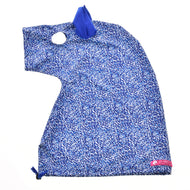 Hobby Horse ochranný oblek See (Lycra) od Hobby Horse LarDen, modro-bílý vzorovaný lycrový oblek s otvorem a špičatou modrou horní částí, zobrazený naplocho na bílém pozadí.