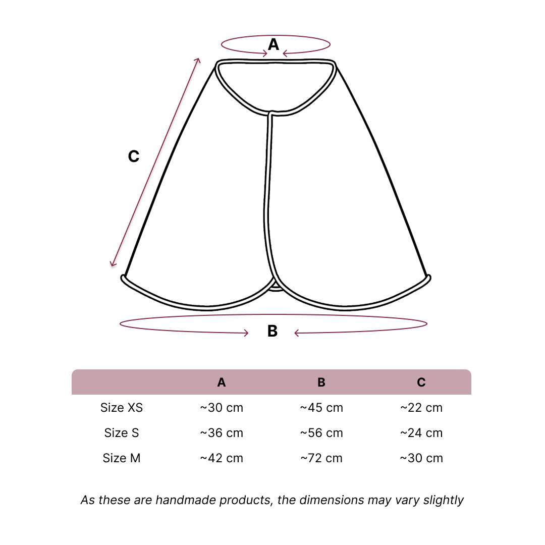 Size guide – Blanket XS – EN
