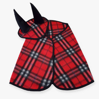 Set kostka červená, fleece (čabraka + deka) (vel. M)